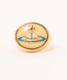 ENAMEL BUTTON RING