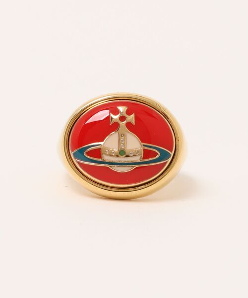 Vivienne Westwood(ヴィヴィアンウエストウッド)の「ENAMEL BUTTON RING(リング・レディース・ブラック/レッド系その他3/レッド系その他4/ブラック系その他/イエロー/イエロー系その他2・XS/S/M)」の6枚目の写真