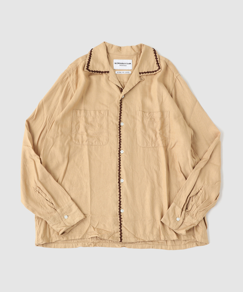 JOURNAL STANDARD(ジャーナルスタンダード)の「NOMARHYTHM / ノーマリズム Trim Embroidery Shirt(シャツ/ブラウス・メンズ・ベージュ・2/3)」の1枚目の写真
