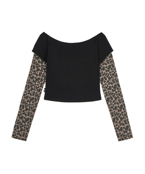 GILAARCHIVE(ギラアーカイブ)の「RUNAWAY GIRL LEOPARD LONG SLEEVE_BLACK(Tシャツ/カットソー・レディース・その他・FREE)」の5枚目の写真