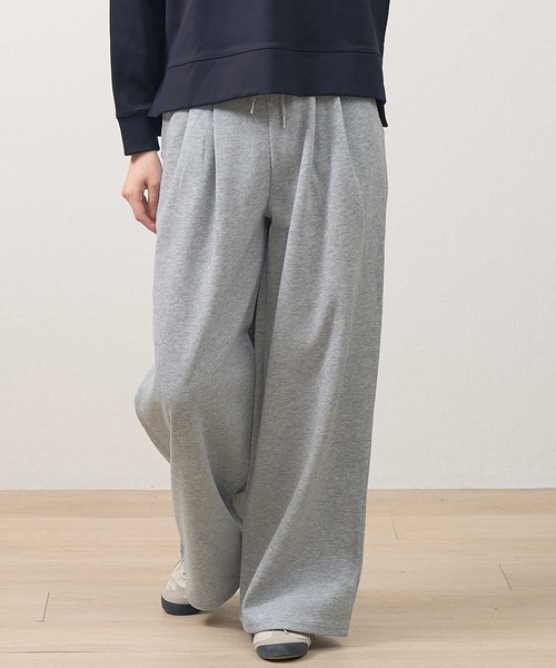 laulea(ラウレア)の「スウェット 裏毛ハイウエストワイドパンツ(スウェットパンツ・レディース・グレー/ダークグレー/ブラック・L/M)」の8枚目の写真