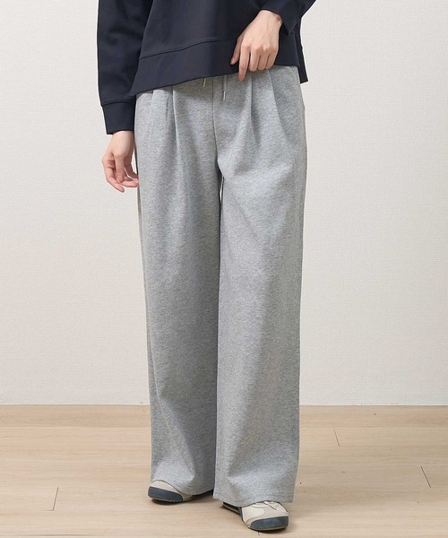 laulea(ラウレア)の「スウェット 裏毛ハイウエストワイドパンツ(スウェットパンツ・レディース・グレー/ダークグレー/ブラック・L/M)」の9枚目の写真
