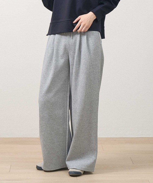 laulea(ラウレア)の「スウェット 裏毛ハイウエストワイドパンツ(スウェットパンツ・レディース・グレー/ダークグレー/ブラック・L/M)」の11枚目の写真
