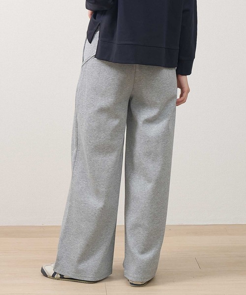 laulea(ラウレア)の「スウェット 裏毛ハイウエストワイドパンツ(スウェットパンツ・レディース・グレー/ダークグレー/ブラック・L/M)」の14枚目の写真