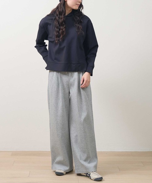 laulea(ラウレア)の「スウェット 裏毛ハイウエストワイドパンツ(スウェットパンツ・レディース・グレー/ダークグレー/ブラック・L/M)」の15枚目の写真