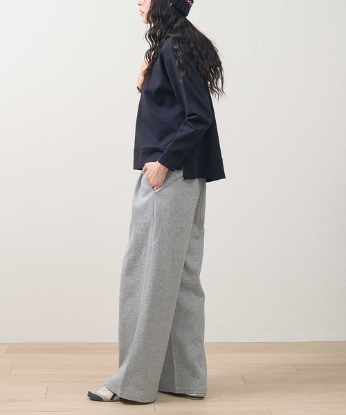 laulea(ラウレア)の「スウェット 裏毛ハイウエストワイドパンツ(スウェットパンツ・レディース・グレー/ダークグレー/ブラック・L/M)」の16枚目の写真