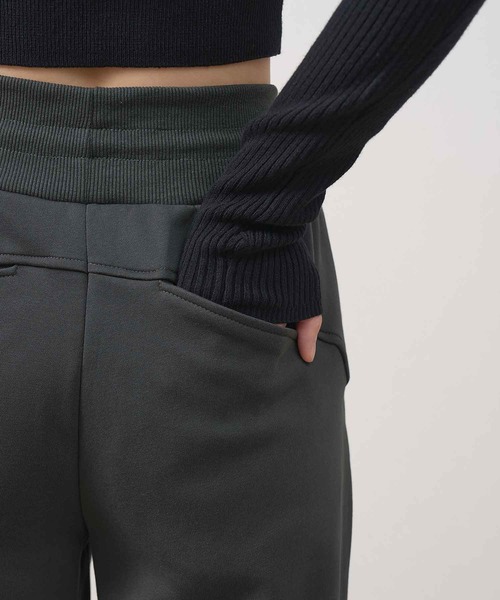 laulea(ラウレア)の「スウェット 裏毛ハイウエストワイドパンツ(スウェットパンツ・レディース・グレー/ダークグレー/ブラック・L/M)」の6枚目の写真