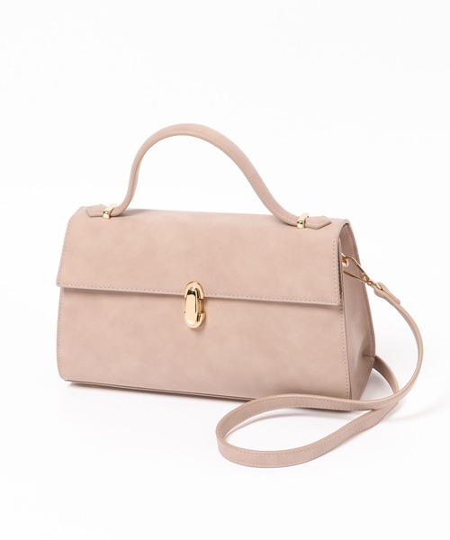 Andemiu(アンデミュウ)の「オ-バルメタルフラップBAG/1070221(ハンドバッグ・レディース・ブラック/ベージュ/ライトピンク・FREE)」の5枚目の写真