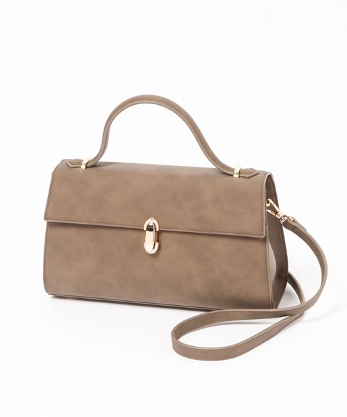 Andemiu(アンデミュウ)の「オ-バルメタルフラップBAG/1070221(ハンドバッグ・レディース・ブラック/ベージュ/ライトピンク・FREE)」の6枚目の写真