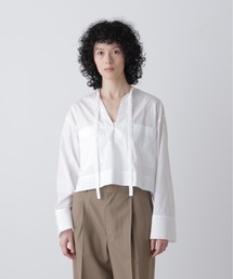 YLEVE / COTTON TYPEWRITER STRING SKIPPER SHIRT