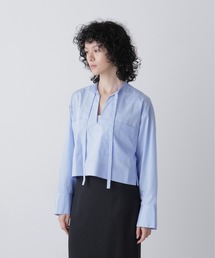 YLEVE / COTTON TYPEWRITER STRING SKIPPER SHIRT