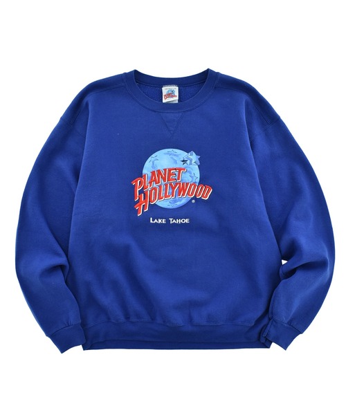 VINTAGE(ヴィンテージ)の「【USED】90's PLANET HOLLLYWOOD ロゴ スウェット USA製(スウェット・メンズ・ブルー・X-LARGE)」の1枚目の写真