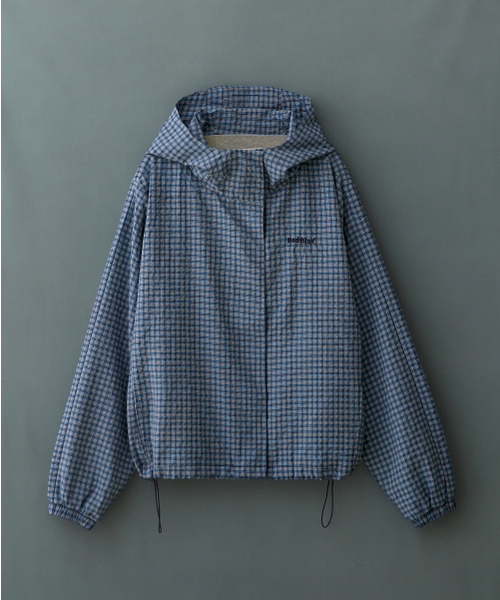 BadBlue(バッドブルー)の「Check Hoodie Jacket Blue(パーカー・レディース・その他・FREE)」の1枚目の写真