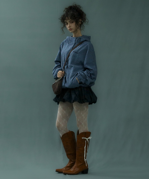 BadBlue(バッドブルー)の「Check Hoodie Jacket Blue(パーカー・レディース・その他・FREE)」の7枚目の写真