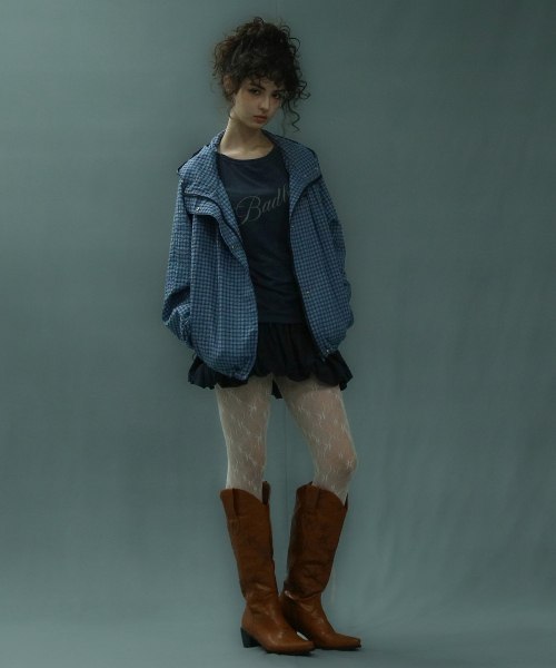 BadBlue(バッドブルー)の「Check Hoodie Jacket Blue(パーカー・レディース・その他・FREE)」の8枚目の写真