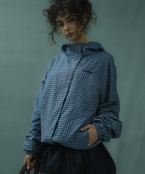BadBlue(バッドブルー)の「Check Hoodie Jacket Blue(パーカー・レディース・その他・FREE)」の9枚目の写真
