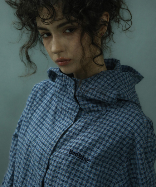 BadBlue(バッドブルー)の「Check Hoodie Jacket Blue(パーカー・レディース・その他・FREE)」の2枚目の写真