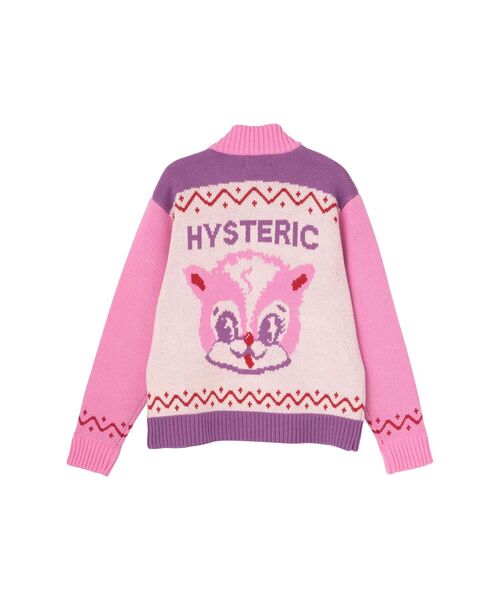 HYSTERIC GLAMOUR(ヒステリックグラマー)の「HYSTERIC SKUNKジャカード ジャンパー(その他アウター・レディース・ブルー/ピンク/ブラック・FREE)」の4枚目の写真