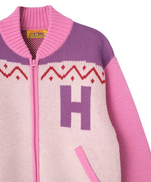 HYSTERIC GLAMOUR(ヒステリックグラマー)の「HYSTERIC SKUNKジャカード ジャンパー(その他アウター・レディース・ブルー/ピンク/ブラック・FREE)」の5枚目の写真