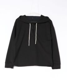 ヘンリーネック風・フード付ロンT