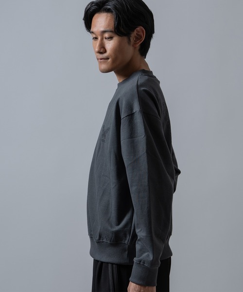 SIDEWAY STANCE(サイドウェイスタンス)の「【SIDEWAY STANCE】バタフライ プリント 裏起毛 プルオーバー(スウェット・メンズ・杢グレー/ブラック/チャコール・SMALL/LARGE/MEDIUM)」の8枚目の写真