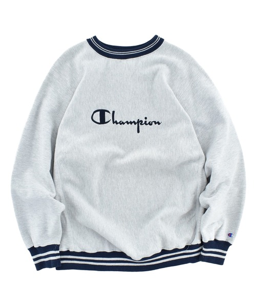 USED】90's Champion 配色リブ リバースウィーブ スウェット USA製