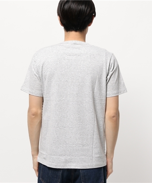 GLOBAL WORK(グローバルワーク)の「【高品質素材使用】スーピマボーダーVネックT/707598(Tシャツ/カットソー・メンズ・グレー/ネイビー/ダークグレー/ダークブルー/ブルー・SMALL/LARGE/X-LARGE/MEDIUM)」の13枚目の写真