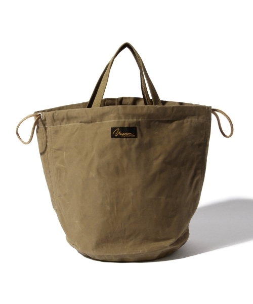 BEAMS BOY(ビームスボーイ)の「Napron / パラフィン PATIENTS BAG(トートバッグ・レディース・ベージュ/グリーン・ONE SIZE)」の7枚目の写真