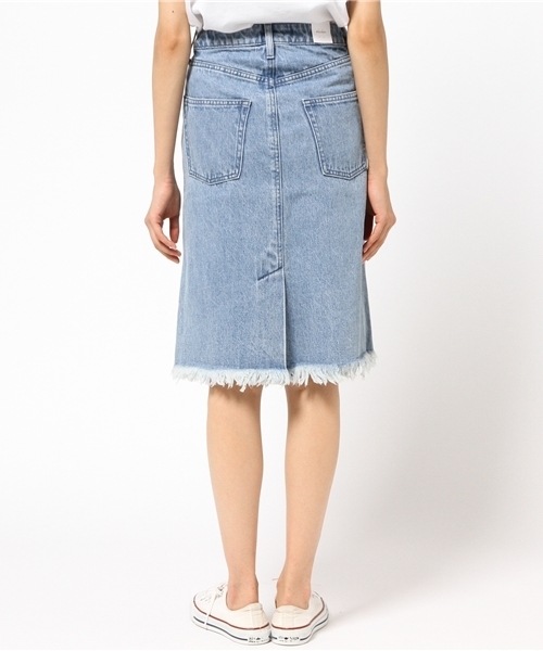 MOUSSY（マウジー）の「FRINGE SK（デニムスカート・レディース・ホワイト/ブルー・0/2/1）」の8枚目の写真