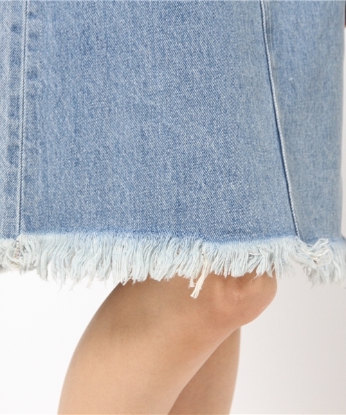 MOUSSY（マウジー）の「FRINGE SK（デニムスカート・レディース・ホワイト/ブルー・0/2/1）」の12枚目の写真