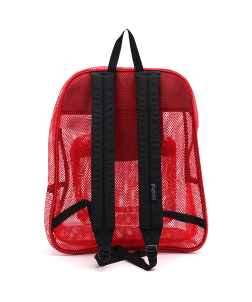 JANSPORT（ジャンスポーツ）の「WEGO/JANSPORT MESH PACK（バックパック/リュック・メンズ・レッド/ブラック・FREE）」の4枚目の写真
