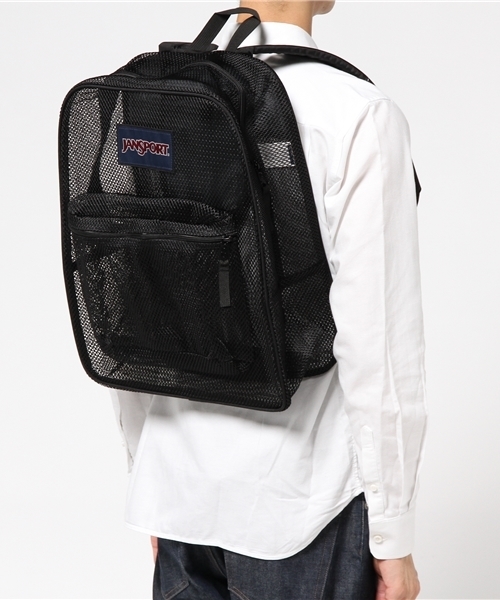 JANSPORT（ジャンスポーツ）の「WEGO/JANSPORT MESH PACK（バックパック/リュック・メンズ・レッド/ブラック・FREE）」の11枚目の写真