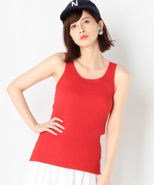 Another Edition（アナザーエディション）の「ワッフルタンクトップ/AEBC　ワッフル TANK TOP◆（タンクトップ・レディース・ホワイト/ライトグレー/レッド・FREE）」の3枚目の写真