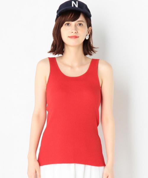 Another Edition（アナザーエディション）の「ワッフルタンクトップ/AEBC　ワッフル TANK TOP◆（タンクトップ・レディース・ホワイト/ライトグレー/レッド・FREE）」の5枚目の写真