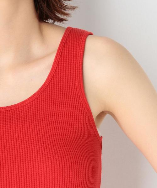 Another Edition（アナザーエディション）の「ワッフルタンクトップ/AEBC　ワッフル TANK TOP◆（タンクトップ・レディース・ホワイト/ライトグレー/レッド・FREE）」の8枚目の写真