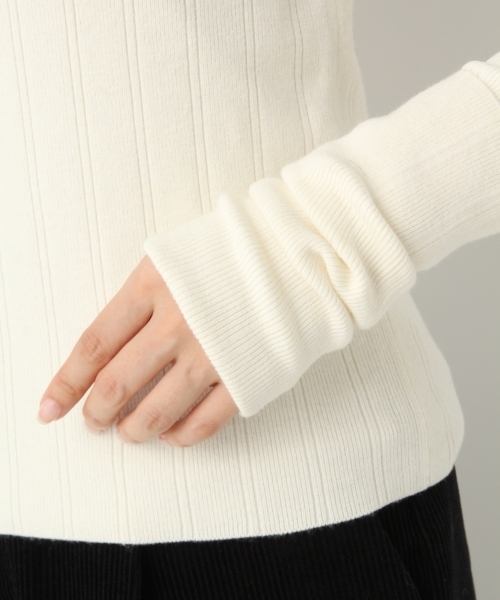 A part by（アパートバイ）の「12GViNyWハリヌキLSPO 738219 （ニット/セーター・レディース・ブルー/ブラック/グレー/ホワイト・LARGE/MEDIUM）」の10枚目の写真