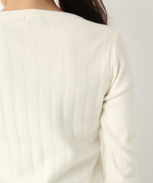 A part by（アパートバイ）の「12GViNyWハリヌキLSPO 738219 （ニット/セーター・レディース・ブルー/ブラック/グレー/ホワイト・LARGE/MEDIUM）」の12枚目の写真