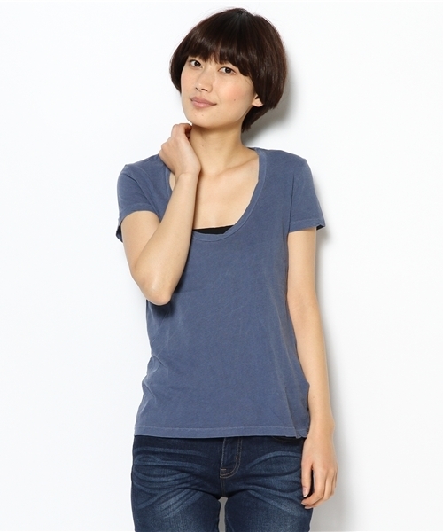 Ray BEAMS（レイビームス）の「【△Ray BEAMS LOS ANGELES / ショートスリーブU】（Tシャツ/カットソー・レディース・ホワイト/ライトグレー/ブラック/ベージュ/オリーブ/チャコールグレー/レッド系その他/インディゴブルー・1/2）」の7枚目の写真