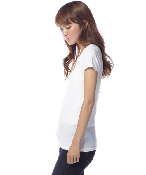 Ray BEAMS（レイビームス）の「【△Ray BEAMS LOS ANGELES / ショートスリーブU】（Tシャツ/カットソー・レディース・ホワイト/ライトグレー/ブラック/ベージュ/オリーブ/チャコールグレー/レッド系その他/インディゴブルー・1/2）」の9枚目の写真