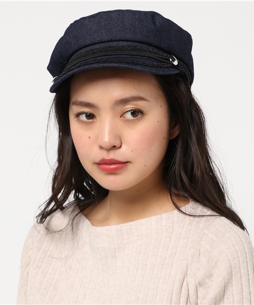 WEGO（ウィゴー）の「WEGO/マリンキャップ（キャスケット・レディース・ベージュ/ダークインディゴブルー/ブラック・FREE）」の11枚目の写真