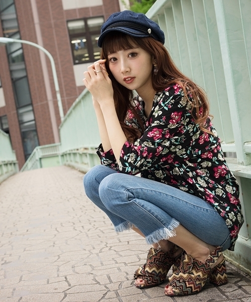 WEGO（ウィゴー）の「WEGO/マリンキャップ（キャスケット・レディース・ベージュ/ダークインディゴブルー/ブラック・FREE）」の13枚目の写真