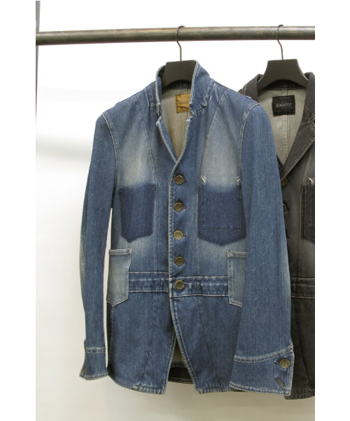 ADAMITE(アダマイト)の「ADAMITE KNIT DENIM JK(デニムジャケット・メンズ・ブルー系その他/グレー系その他/インディゴブルー/グレー・SMALL/MEDIUM)」の3枚目の写真