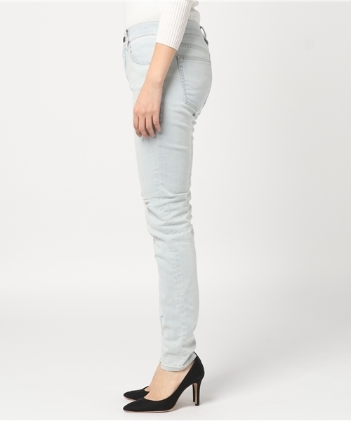 HYSTERIC GLAMOUR（ヒステリックグラマー）の「USED加工Sデニム スリムパンツ（デニムパンツ・レディース・インディゴブルー・23inch/24inch/25inch/26inch/27inch/28inch）」の3枚目の写真