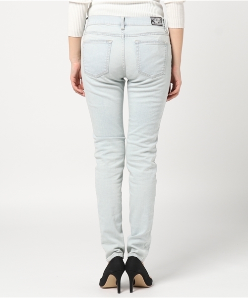 HYSTERIC GLAMOUR（ヒステリックグラマー）の「USED加工Sデニム スリムパンツ（デニムパンツ・レディース・インディゴブルー・23inch/24inch/25inch/26inch/27inch/28inch）」の4枚目の写真