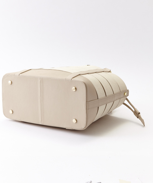 Gem.（ジェム）の「【Gem.】インターセクトキャンバストート / 　Intersect CanvasTote　011012466    （トートバッグ・レディース・オフホワイト/ネイビー/ブラック・FREE）」の5枚目の写真