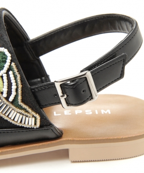 LEPSIM(レプシィム)の「ビーズシシュウサンダル 749982(サンダル・レディース・ゴールド/ブラック・LARGE/MEDIUM)」の6枚目の写真
