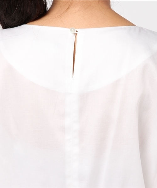 SHIPS for women（シップスフォーウィメン）の「フレアスリーブぺプラムブラウス（シャツ/ブラウス・レディース・ネイビー/ラベンダー/オフホワイト・ONE SIZE）」の8枚目の写真