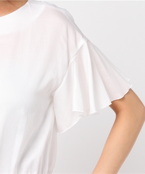 SHIPS for women（シップスフォーウィメン）の「フレアスリーブぺプラムブラウス（シャツ/ブラウス・レディース・ネイビー/ラベンダー/オフホワイト・ONE SIZE）」の9枚目の写真