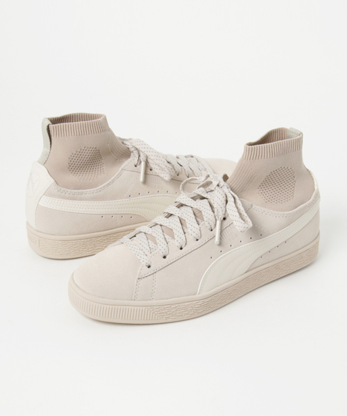PUMA（プーマ）の「スウェード クラシック ソック（スニーカー・メンズ・ブラック/アイボリー・24.5cm/25.5cm/26.0cm/27.0cm/22.5cm/26.5cm/27.5cm/24.0cm/25.0cm/28.0cm/28.5cm/23.0cm/23.5cm/29.0cm/30.0cm）」の2枚目の写真