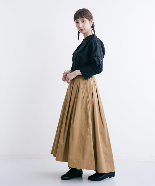 MERLOT（メルロー）の「ウエストスピンドルフレアスカート1173（スカート・レディース・レッド/カーキ/ベージュ/ネイビー・FREE）」の6枚目の写真